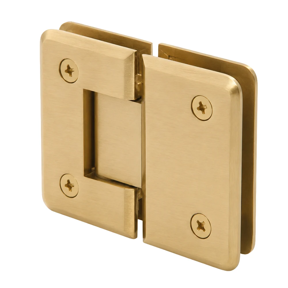 Glass to Glass Shower Door Hinge 180°: Pinnacle 180, Satin Brass – CRL P1N180SB, photo 2