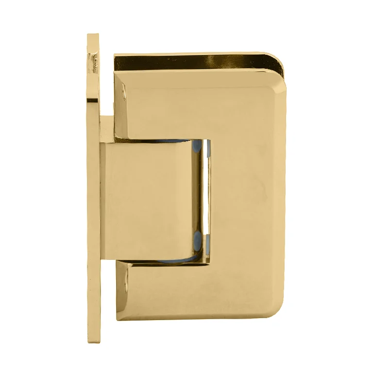 Shower Door Hinge: Pinnacle 337 Adjustable Wall Mount, H Back Plate, Polished Brass – CRL P1N337BR