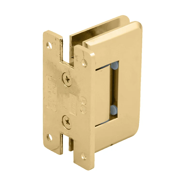 Shower Door Hinge: Pinnacle 337 Adjustable Wall Mount, H Back Plate, Polished Brass – CRL P1N337BR, photo 3
