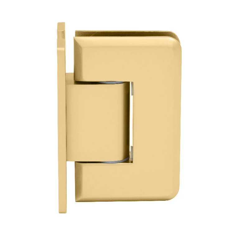 Shower Door Hinge: Pinnacle 337 Adjustable Wall Mount, H Back Plate, Satin Brass – CRL P1N337SB