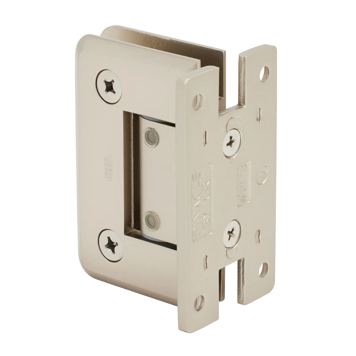 Shower Door Hinge: Pinnacle 337 Adjustable Wall Mount, H Back Plate, Satin Nickel – CRL P1N337SN, photo 3