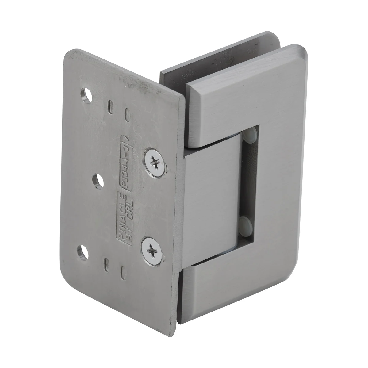 Shower Door Hinge: Pinnacle 344 Adjustable, Offset Back Plate, Brushed Nickel – CRL P1N344BN
