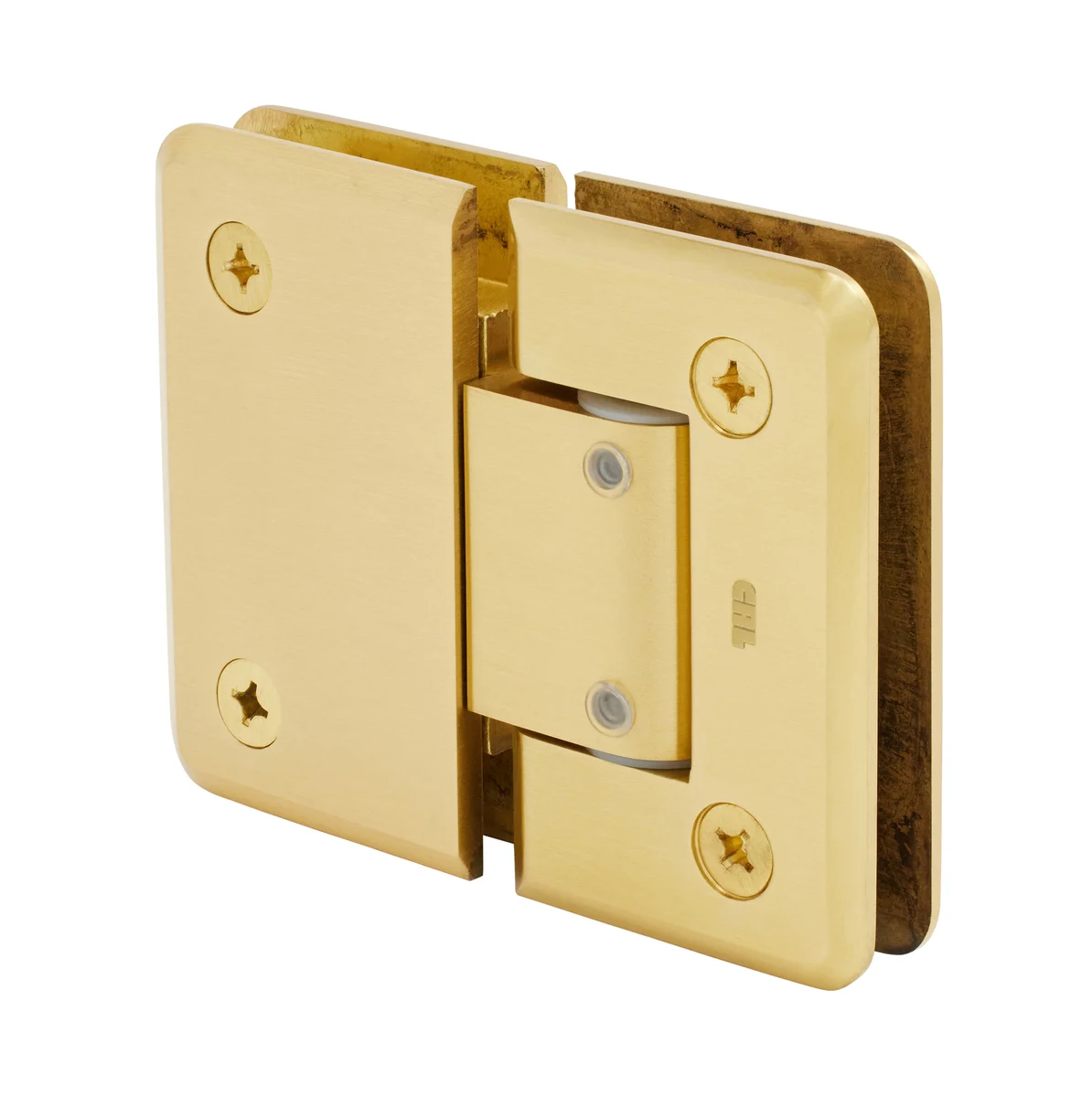 Glass to Glass Shower Door Hinge 180°: Pinnacle 380 Adjustable, Satin Brass – CRL P1N380SB