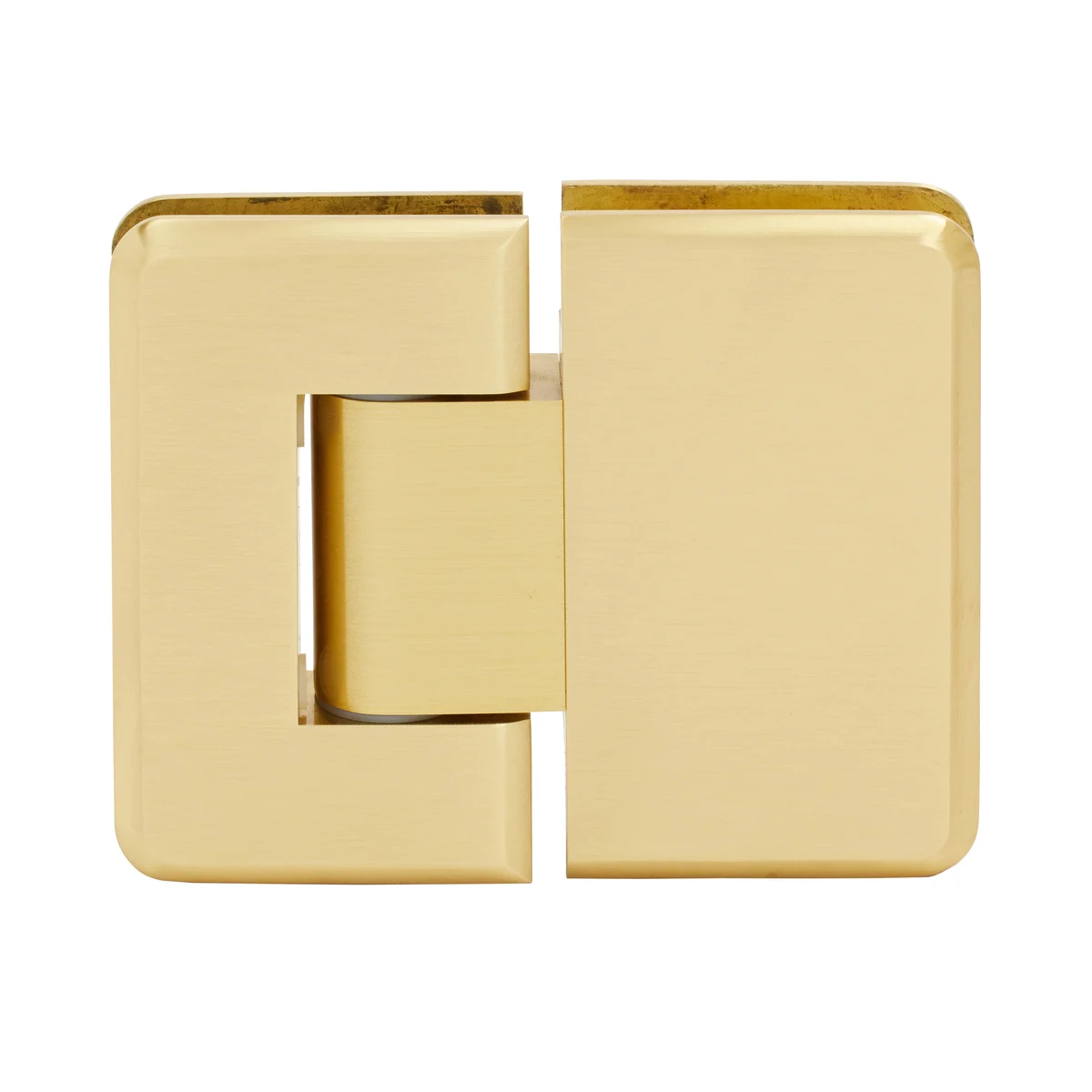 Glass to Glass Shower Door Hinge 180°: Pinnacle 380 Adjustable, Satin Brass – CRL P1N380SB, photo 3