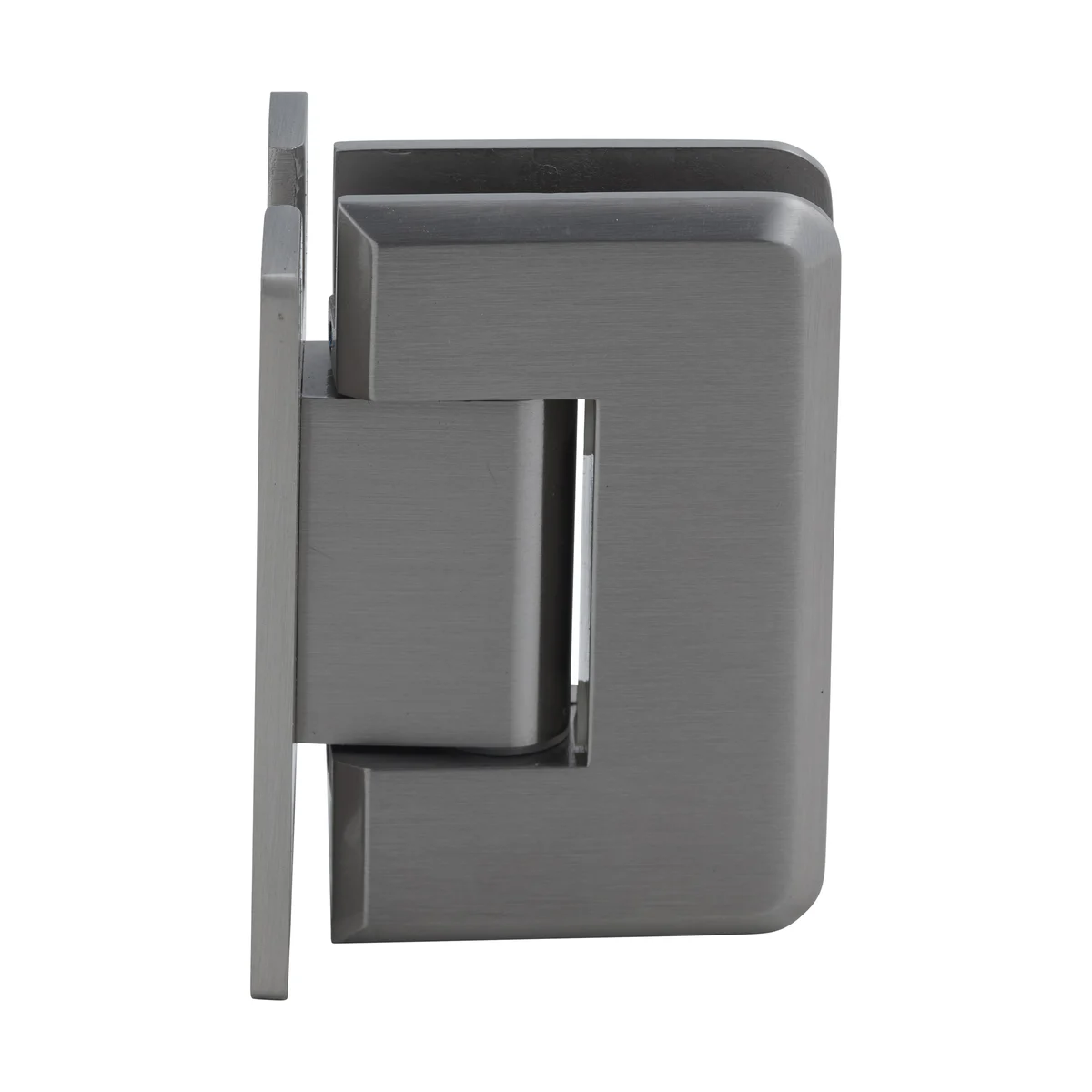 Shower Door Hinge: Pinnacle 537 5° Pre-Set Wall Mount, H Back Plate, Brushed Nickel – CRL P1N537BN