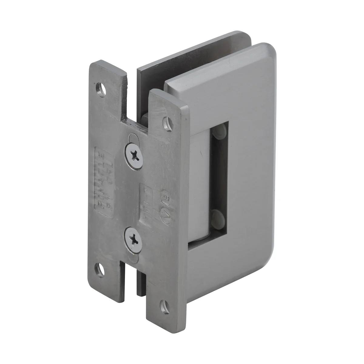 Shower Door Hinge: Pinnacle 537 5° Pre-Set Wall Mount, H Back Plate, Brushed Nickel – CRL P1N537BN, photo 3