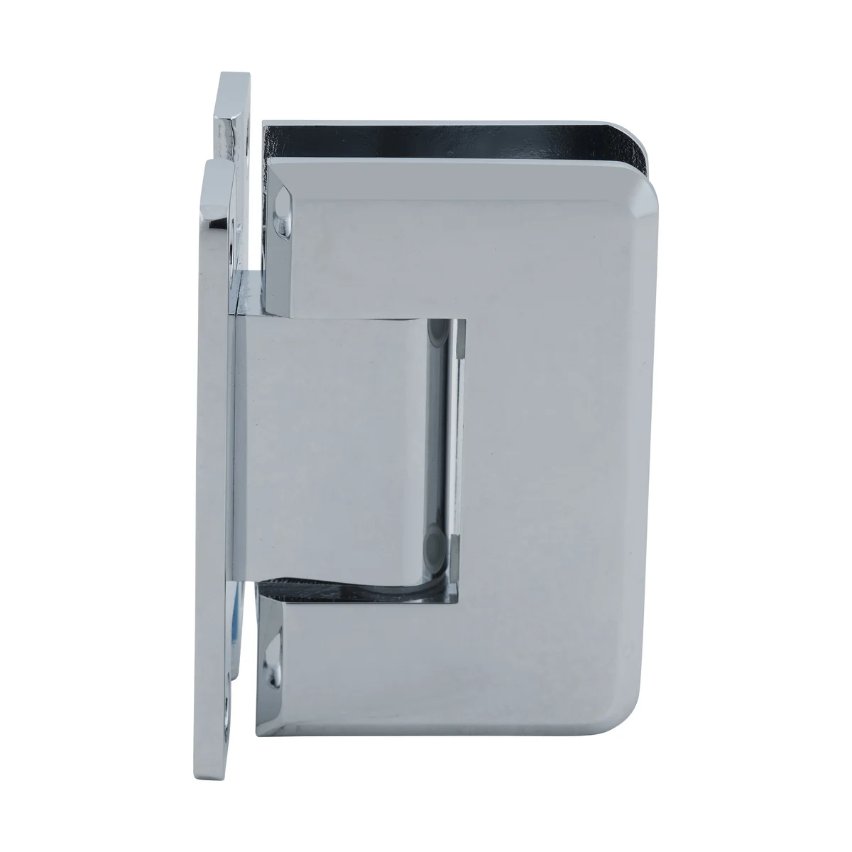CRL Shower Door Hinge – Pinnacle 537 5° Pre-Set Wall Mount, H Back Plate, Polished Chrome