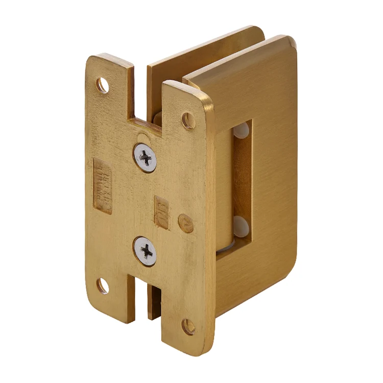 Shower Door Hinge: Pinnacle 537 5° Pre-Set Wall Mount, H Back Plate, Satin Brass – CRL P1N537SB, photo 3