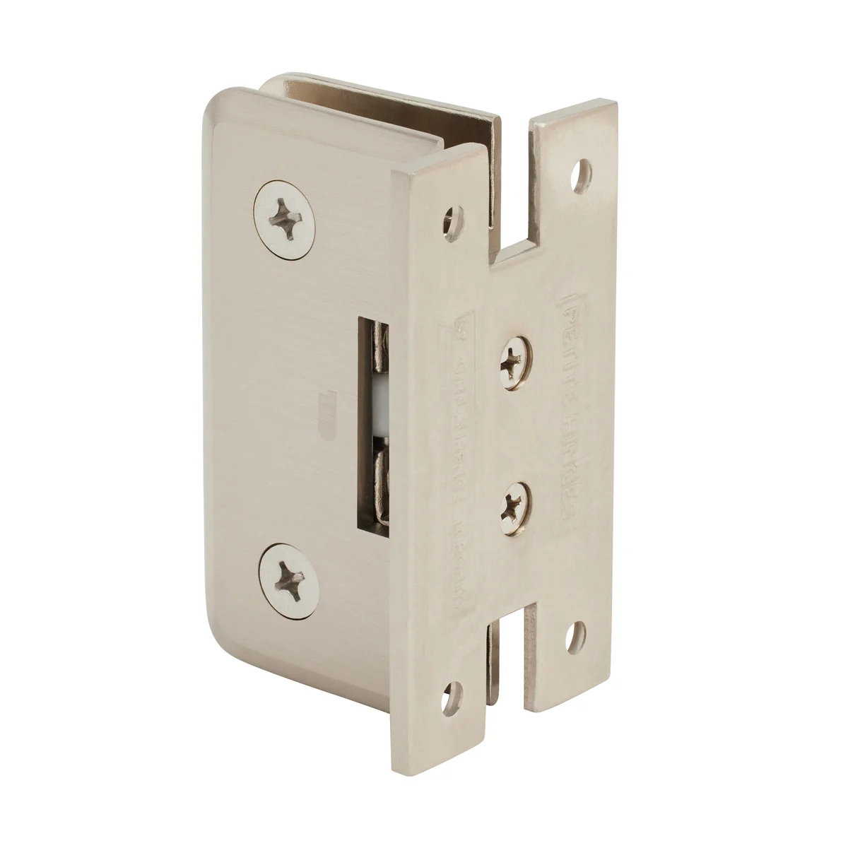 Shower Door Hinge: Petite 037 Wall Mount, H Back Plate, Brushed Nickel – CRL PET037BN, photo 3