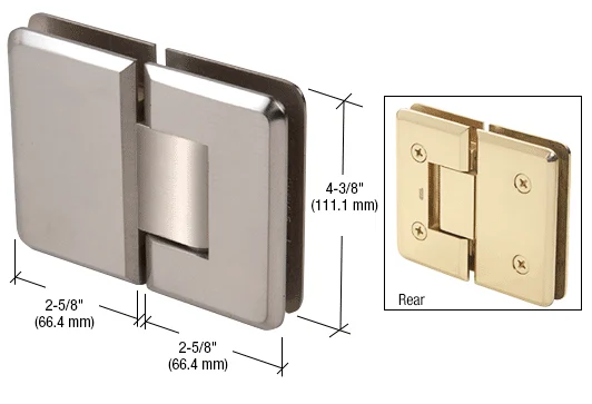 Glass to Glass Shower Door Hinge 180°: Plymouth 180, Brushed Nickel – CRL PLY180BN, photo 2