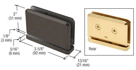 Pivot Shower Door Hinge: Prima 01 Top or Bottom Mount, Oil Rubbed Bronze – CRL PPH010RB, photo 2