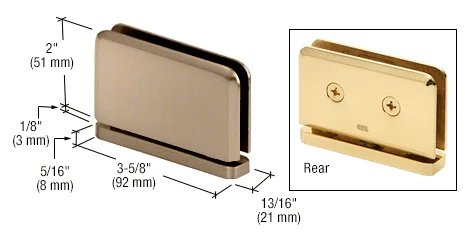 Pivot Shower Door Hinge: Prima 01 Top or Bottom Mount, Brushed Bronze – CRL PPH01BBRZ, photo 2