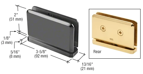 Pivot Shower Door Hinge: Prima 01 Top or Bottom Mount, Gun Metal – CRL PPH01GM, photo 2