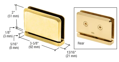 Pivot Shower Door Hinge: Prima 01 Top or Bottom Mount, Satin Brass – CRL PPH01SB, photo 2