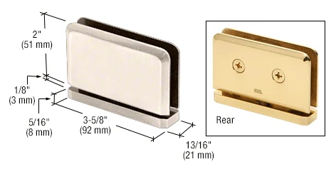 Pivot Shower Door Hinge: Prima 01 Top or Bottom Mount, Satin Nickel – CRL PPH01SN, photo 2
