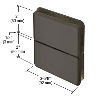 Pivot Shower Door Hinge: Prima 02 Glass to Glass Mount, Oil Rubbed Bronze – CRL PPH020RB, photo 2