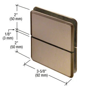 Pivot Shower Door Hinge: Prima 02 Glass to Glass Mount, Brushed Bronze – CRL PPH02BBRZ, photo 2
