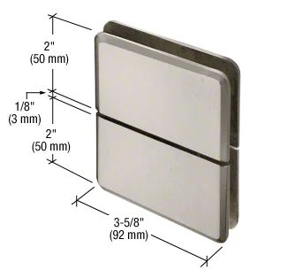 Pivot Shower Door Hinge: Prima 02 Glass to Glass Mount, Brushed Nickel – CRL PPH02BN, photo 2