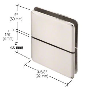 Pivot Shower Door Hinge: Prima 02 Glass to Glass Mount, Polished Nickel – CRL PPH02PN, photo 2
