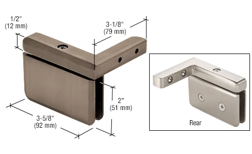 Pivot Shower Door Hinge: Prima 05 Right Hand Offset Mount, Brushed Bronze – CRL PPH05RBBRZ, photo 2