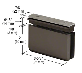 Pivot Shower Door Hinge: Prima 06 EZ-Adjust Top Mount, Oil Rubbed Bronze – CRL PPH060RB