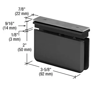 Pivot Shower Door Hinge: Prima 06 EZ-Adjust Top Mount, Matte Black – CRL PPH06MBL