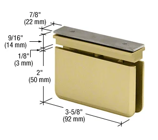 Pivot Shower Door Hinge: Prima 06 EZ-Adjust Top Mount, Satin Brass – CRL PPH06SB