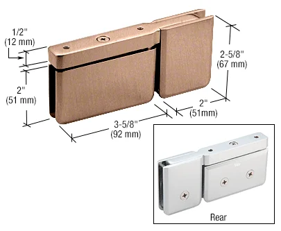 Pivot Shower Door Hinge: Prima Top or Bottom Mount with U-Clamp, Brushed Bronze – CRL PPH07BBRZ, photo 2