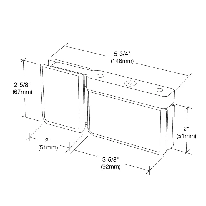 Pivot Shower Door Hinge: Prima Top or Bottom Mount with U-Clamp, Satin Brass – CRL PPH07SB, photo 4