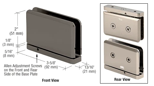 Pivot Shower Door Hinge: Prima 301 Adjustable Top or Bottom Mount, Oil Rubbed Bronze – CRL PPH3010RB, photo 2