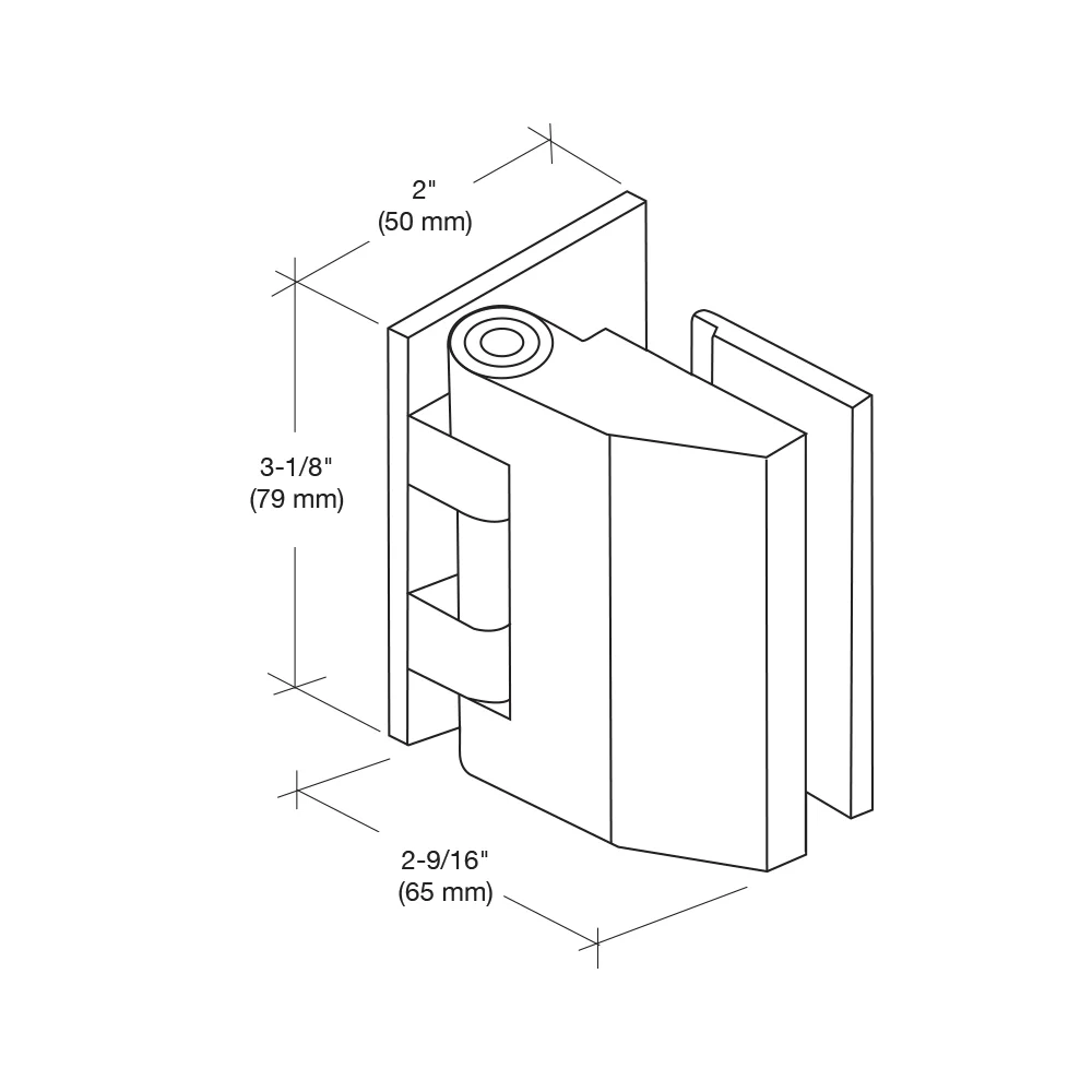 Shower Door Hinge: Regal 037 Wall Mount, Offset Back Plate, Oil Rubbed Bronze – CRL REG0370RB, photo 4