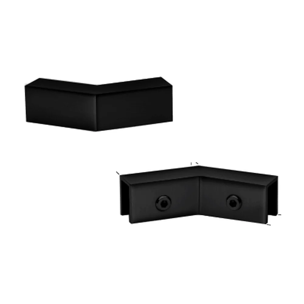 Shower Glass 135° "Sleeve Over" Glass Clamp, Matte Black – CRL S0GC135MBL