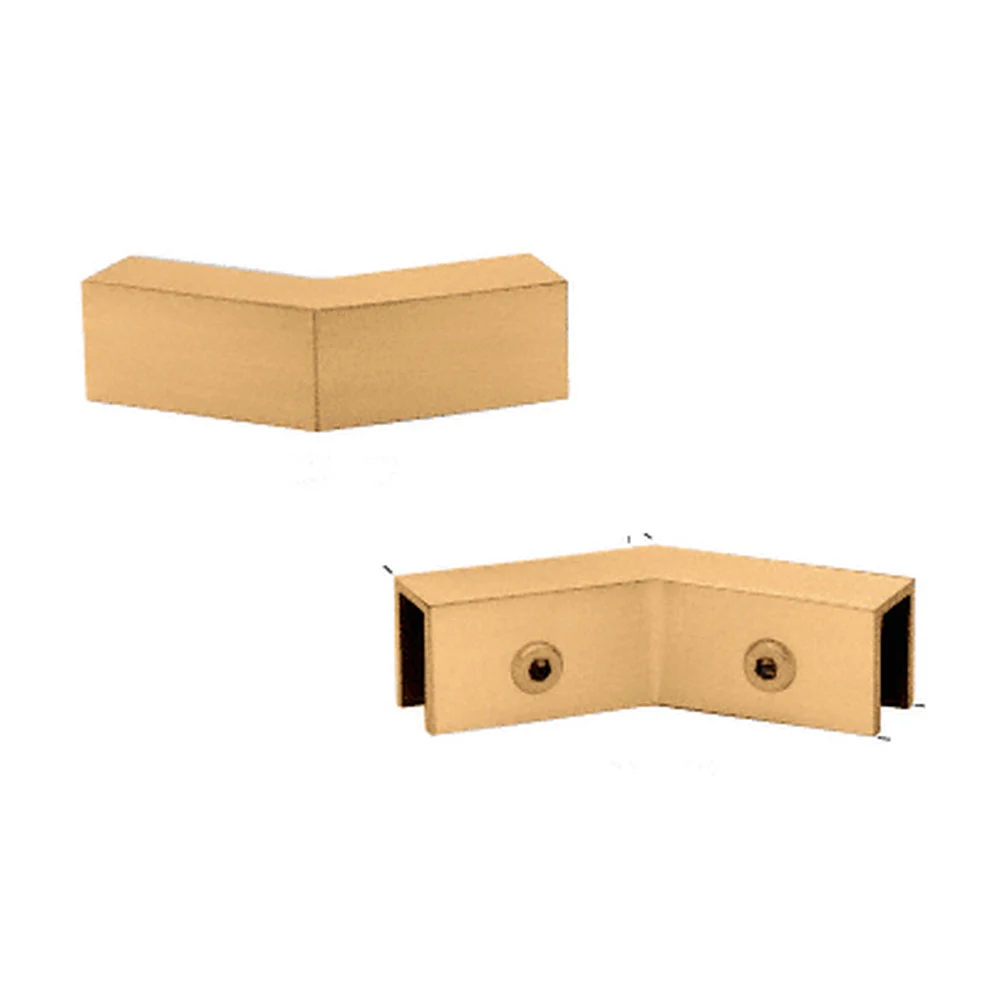 Shower Glass 135° "Sleeve Over" Glass Clamp, Satin Brass – CRL S0GC135SB