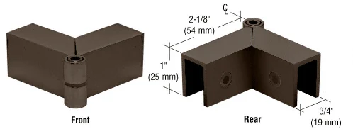 Shower Glass Adjustable "Sleeve Over" Glass Clamp, Oil Rubbed Bronze – CRL S0GC910RB