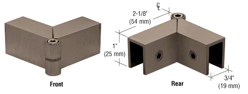 Shower Glass Adjustable "Sleeve Over" Glass Clamp, Brushed Bronze – CRL S0GC91BBRZ