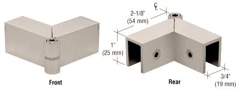 Shower Glass Adjustable "Sleeve Over" Glass Clamp, Brushed Nickel – CRL S0GC91BN, photo 2