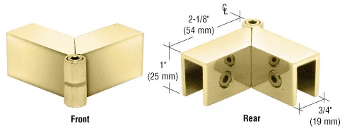 Shower Glass Adjustable "Sleeve Over" Glass Clamp, Polished Brass – CRL S0GC91BR