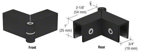 Shower Glass Adjustable "Sleeve Over" Glass Clamp, Matte Black – CRL S0GC91MBL