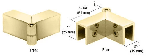 Shower Glass Adjustable "Sleeve Over" Glass Clamp, Unlacquered Brass – CRL S0GC91ULBR
