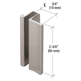 Shower Door Slip-On Handle for Sliding Doors, Brushed Nickel – CRL S0H238BN