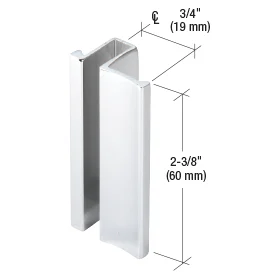 CRL S0H238CH Slip-On Handle for Sliding Doors