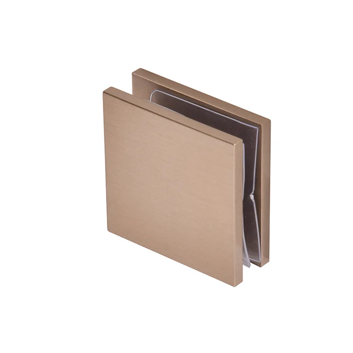 Shower Glass Square Hole-in-Glass Fixed Panel U-Clamp, Vintage Brass – CRL SCU4DBBZ