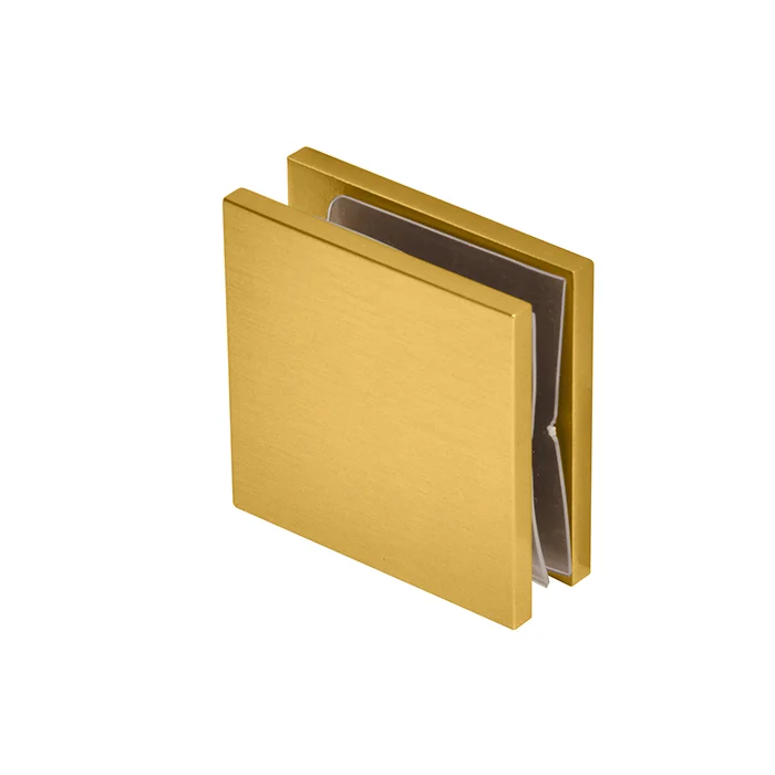 Shower Glass Square Hole-in-Glass Fixed Panel U-Clamp, Modern Gold – CRL SCU4MG