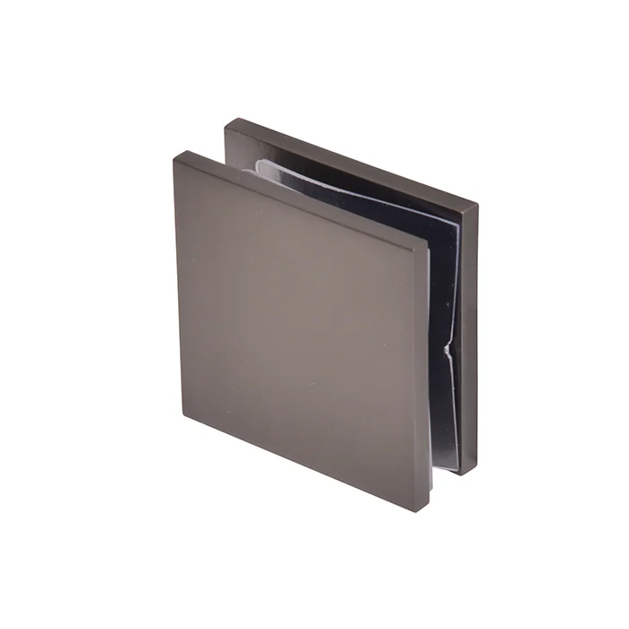 Shower Glass Square Hole-in-Glass Fixed Panel U-Clamp, Matte Gun Metal – CRL SCU4MGM
