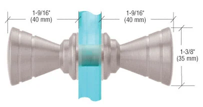 CRL SDK046BN Ribbed Bow-Tie Back-to-Back Knob