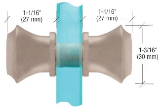 Shower Door Flair Style Back-to-Back Knob, Brushed Nickel – CRL SDK053BN
