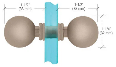 Ball Style Back-to-Back Shower Door Knob, Brushed Nickel – CRL SDK075BN