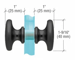 Traditional Back-to-Back Shower Door Knobs, Black – CRL SDK100BL