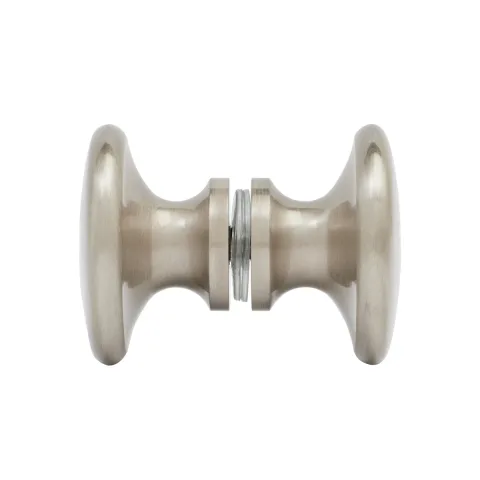 CRL Traditional Back-to-Back Shower Door Knobs, Brushed Nickel