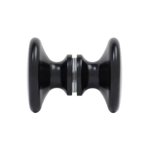 CRL Traditional Back-to-Back Shower Door Knobs, Matte Black